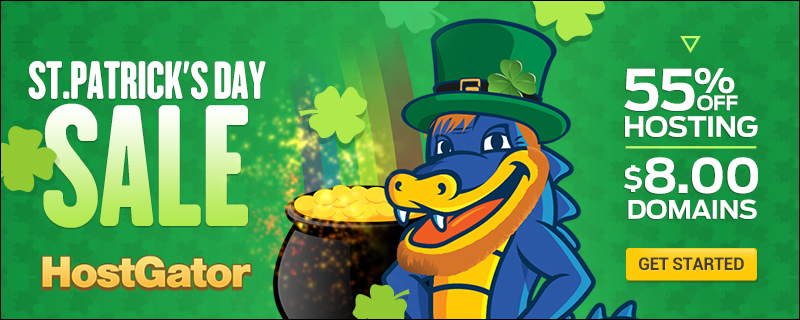 HostGator St. Patrick's Day Sale