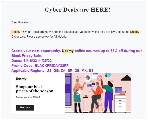 Udemy Cyber Deals