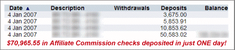 $70,965.55 deposited in just ONE day!